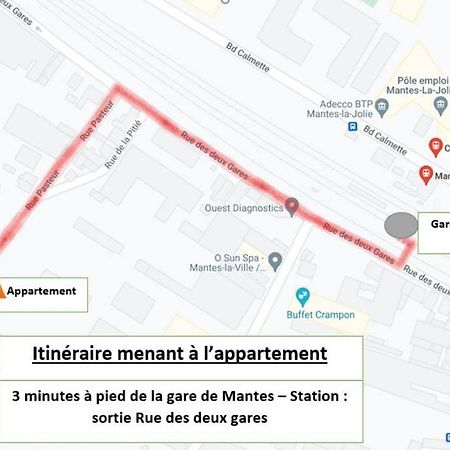 Appartement F2 De Haut Standing En Hypercentre Avec Jardin Prive A 270 M De La Gare De Mantes ! Екстер'єр фото